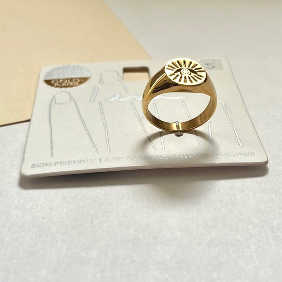 🏷️ stainless steel & gold plated eye 👁️ ring - Picture 5 of 10